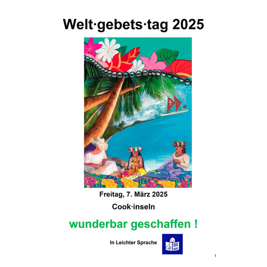 Gottesdienstordnung in Leicht.Sprache 2025 Cookinseln