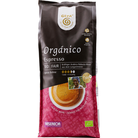 MISEREOR Bio Espresso Organico (ganze Bohne 500 g)