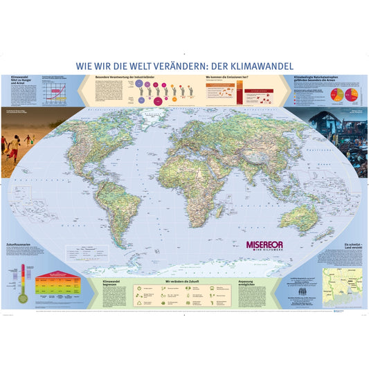 MISEREOR-Weltkarte: Wie wir d. Welt verändern: Klimawandel