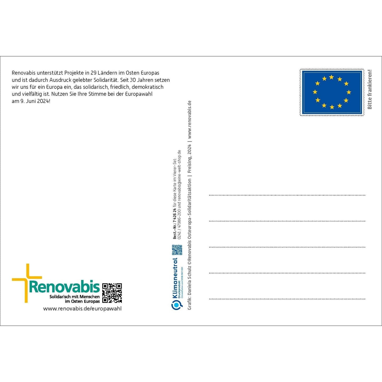 Karten-Set zur Wahl des EU-Parlaments (4er-Set)