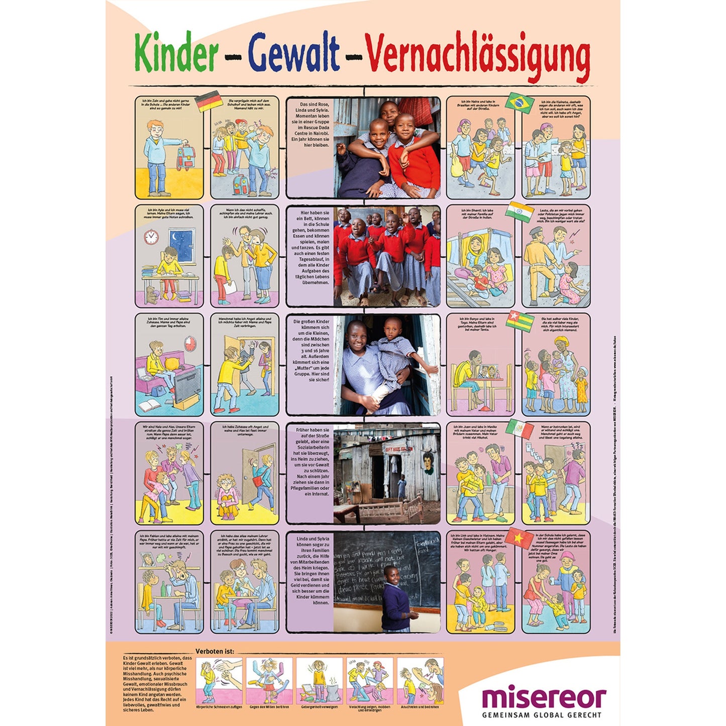 Lernplakat Kinder - Gewalt - Vernachläss. Kinderrechte Nr.3