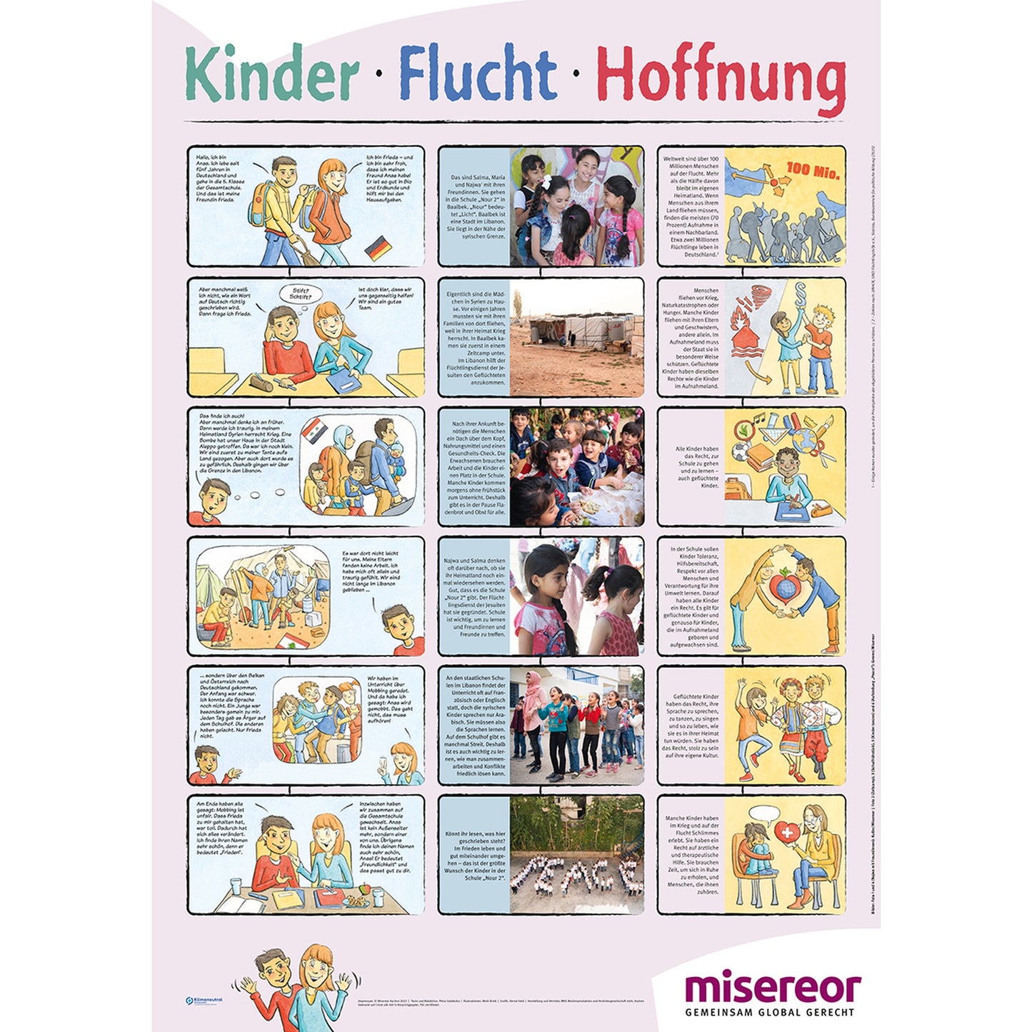 Lernplakat Kinder - Flucht - Hoffnung - Kinderrechte Nr.4